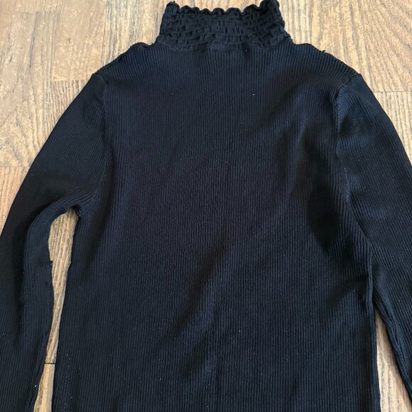 ZARA KNIT SWEATER TOP LONG SLEEVE M BLACK 9874 / 111 - Picture 6 of 8